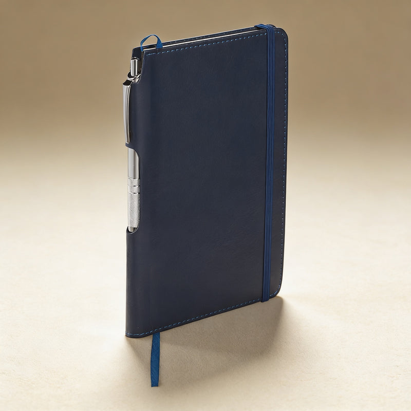 Personalized Notebook with Pen — Engraved Hard Cover Journal