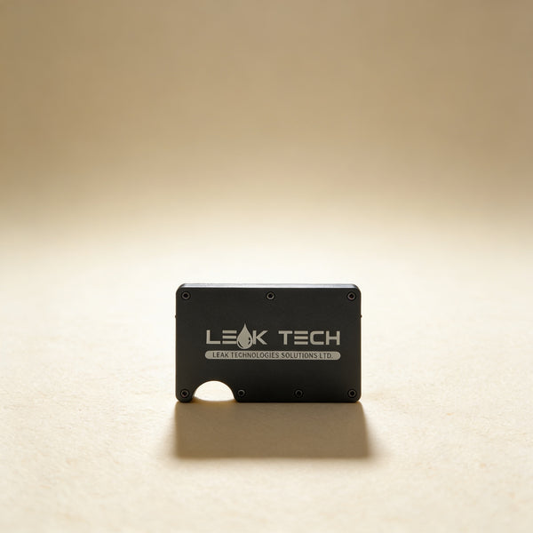 Slim personalized minimalist wallet engraved with initials, black anodized aluminum