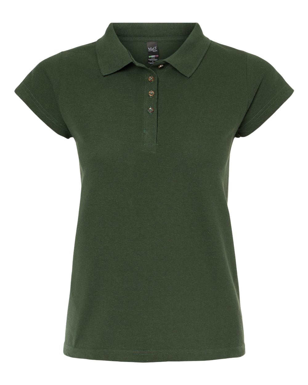 M&amp;O Ring Spun Cotton Polo Shirt Ladies