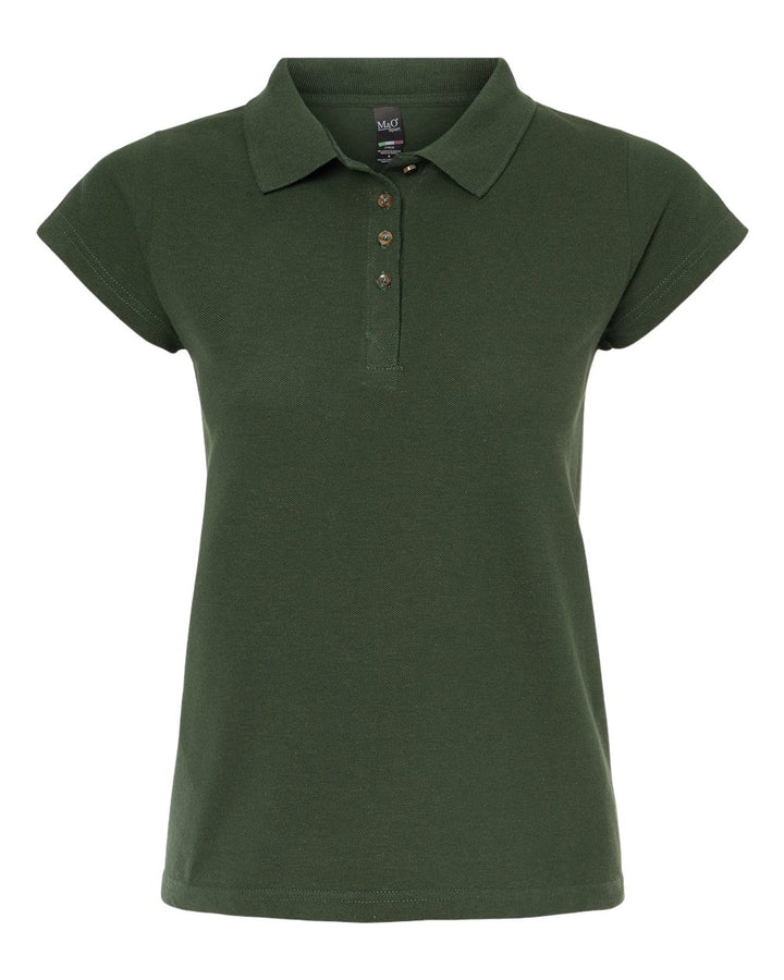 M&amp;O Ring Spun Cotton Polo Shirt Ladies