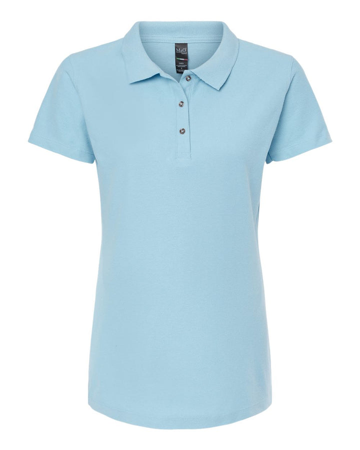 M&amp;O Ring Spun Cotton Polo Shirt Ladies