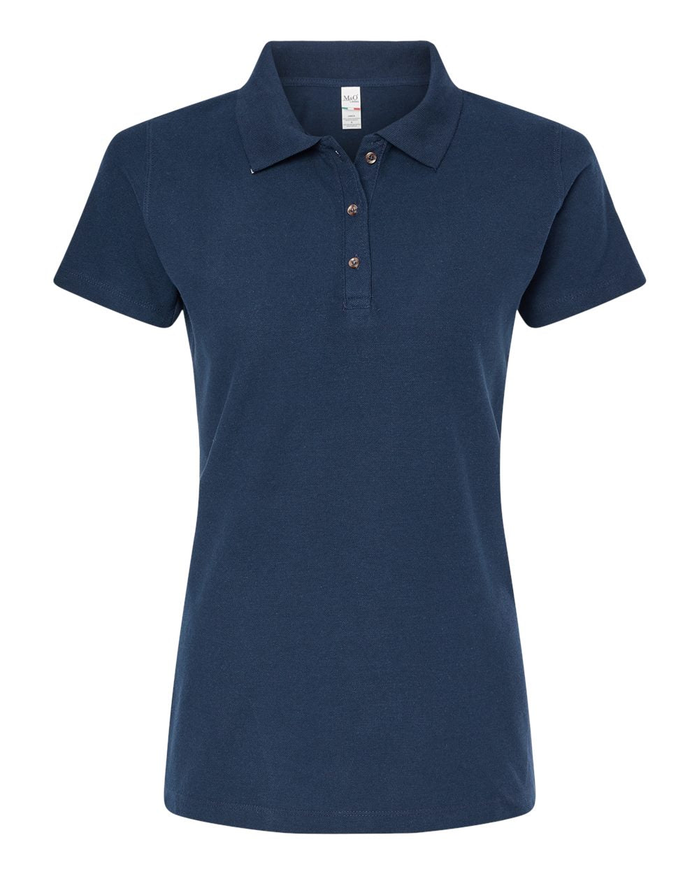 M&amp;O Ring Spun Cotton Polo Shirt Ladies