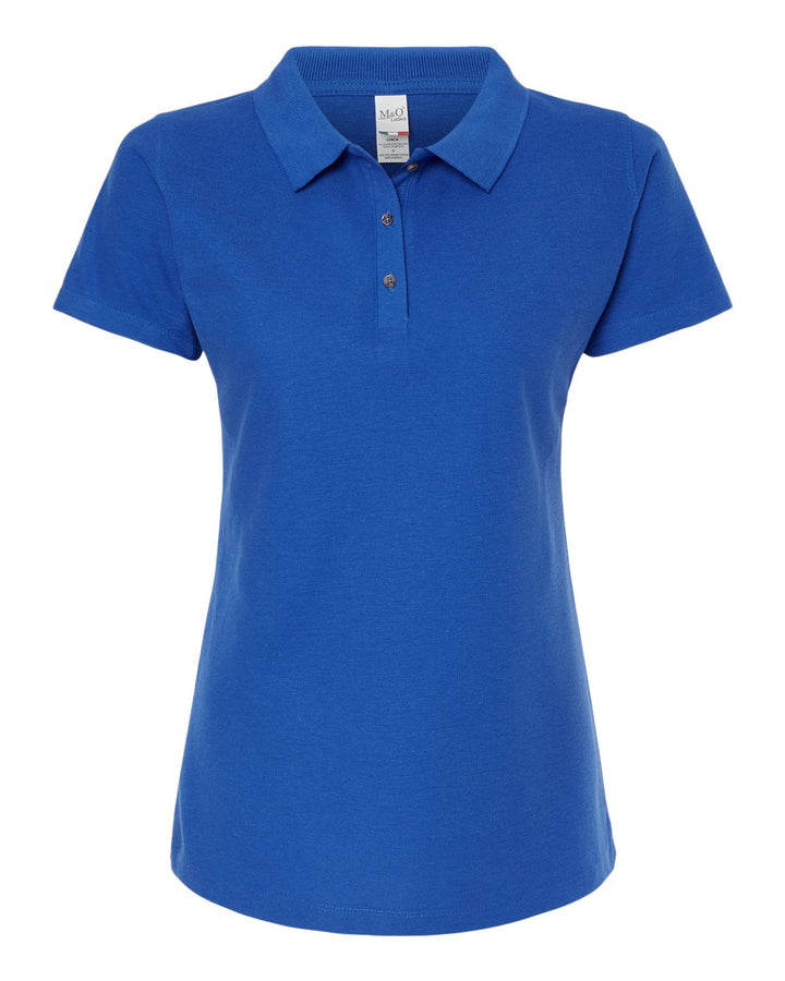 M&amp;O Ring Spun Cotton Polo Shirt Ladies