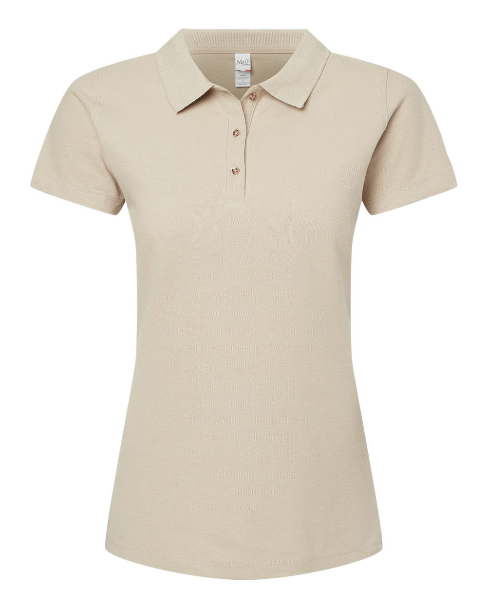 M&amp;O Ring Spun Cotton Polo Shirt Ladies
