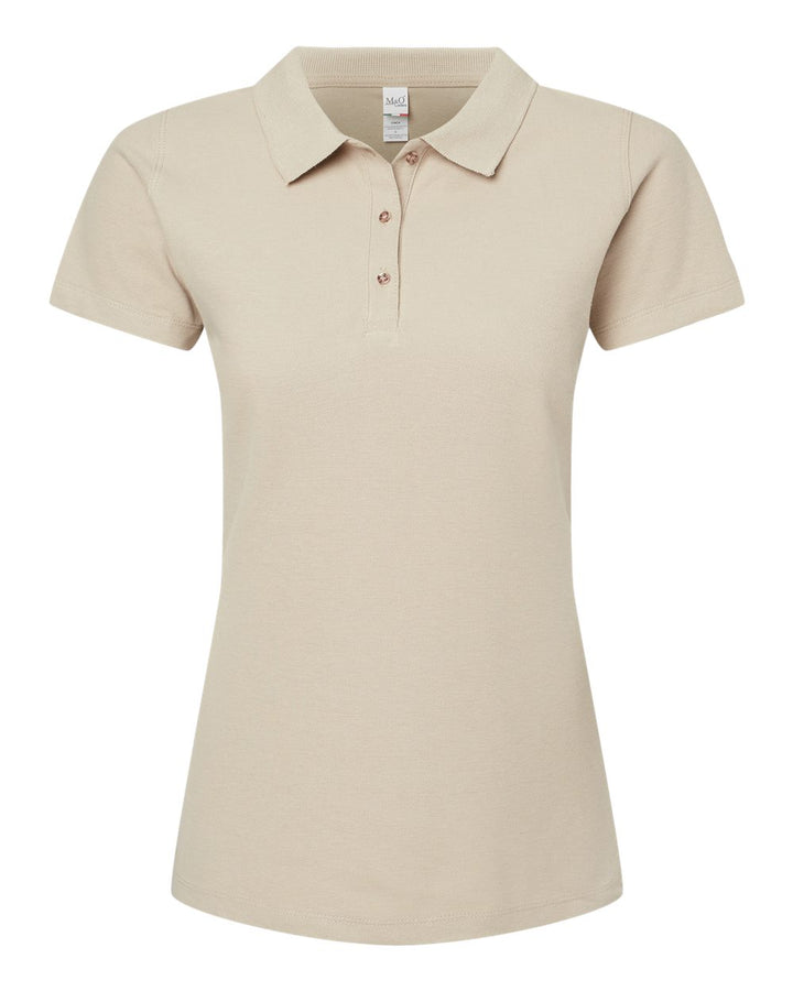 M&amp;O Ring Spun Cotton Polo Shirt Ladies