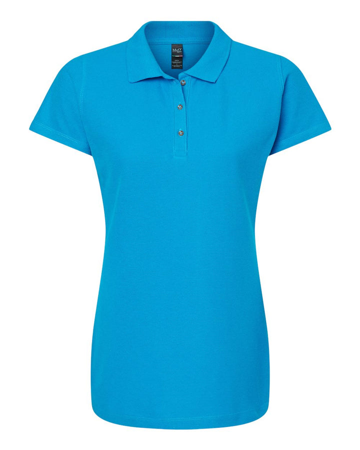 M&amp;O Ring Spun Cotton Polo Shirt Ladies
