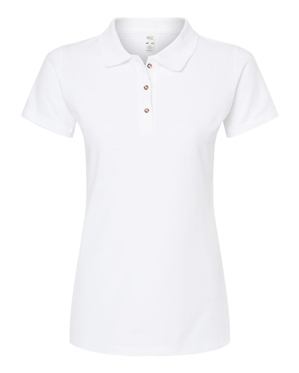 M&amp;O Ring Spun Cotton Polo Shirt Ladies