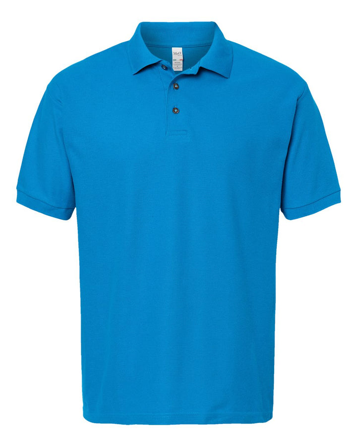 M&amp;O Ring Spun Cotton Polo Shirt Mens
