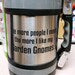 Custom engraved red thermos with monogram, 32 oz wide-mouth stainless steel