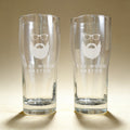 Laser engraved 16 oz. tulip pint glass, groomsmen gift with personalized text