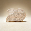 Custom engraved cribbage board with monogram, laser engraving on natural wood surface