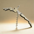 Custom engraved corkscrew with name on handle, silver stainless steel waiter's tool