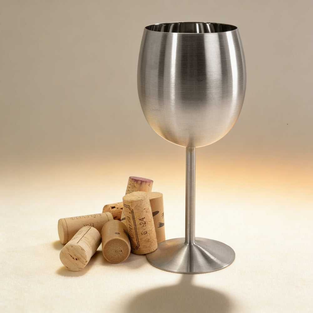 Custom engraved stainless steel wine goblet, rust-proof gift for wine lovers