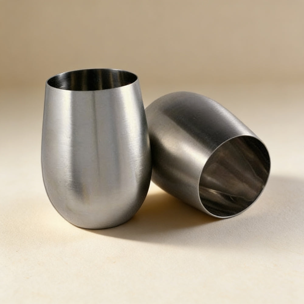 Custom engraved stainless steel wine goblet with monogram, shatter-proof outdoor drinkware