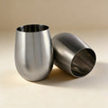 Custom engraved stainless steel wine goblet with monogram, shatter-proof outdoor drinkware