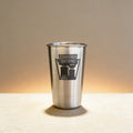 Custom engraved matte black stainless steel pint glass, 16 oz groomsmen gift